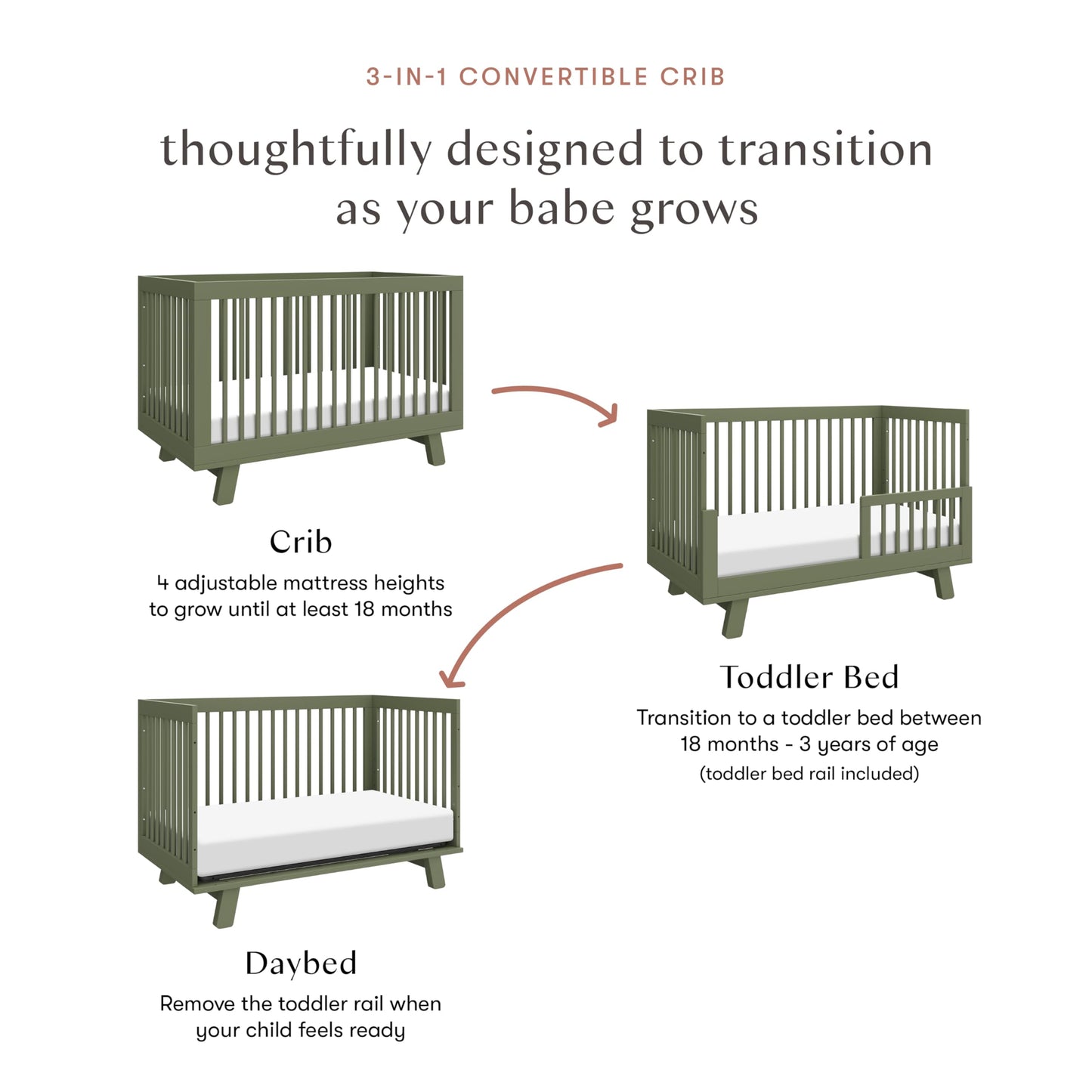 Babyletto Hudson 3-in-1 Crib: GREENGUARD Gold Purity