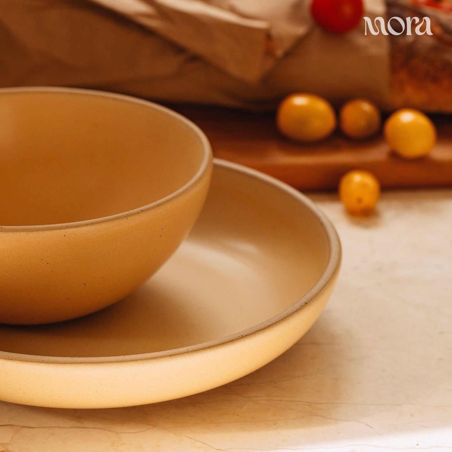 Lead-Free Ceramic Bowls, Lab-Tested – Mora (Set of 4, 28oz)