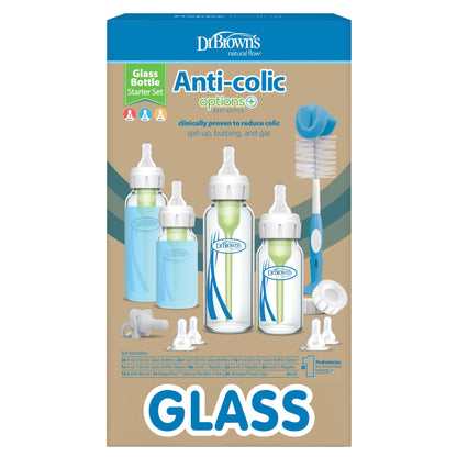 Dr. Brown’s Options+ 4 oz Narrow Borosilicate Glass Baby Bottles (2-Pack)