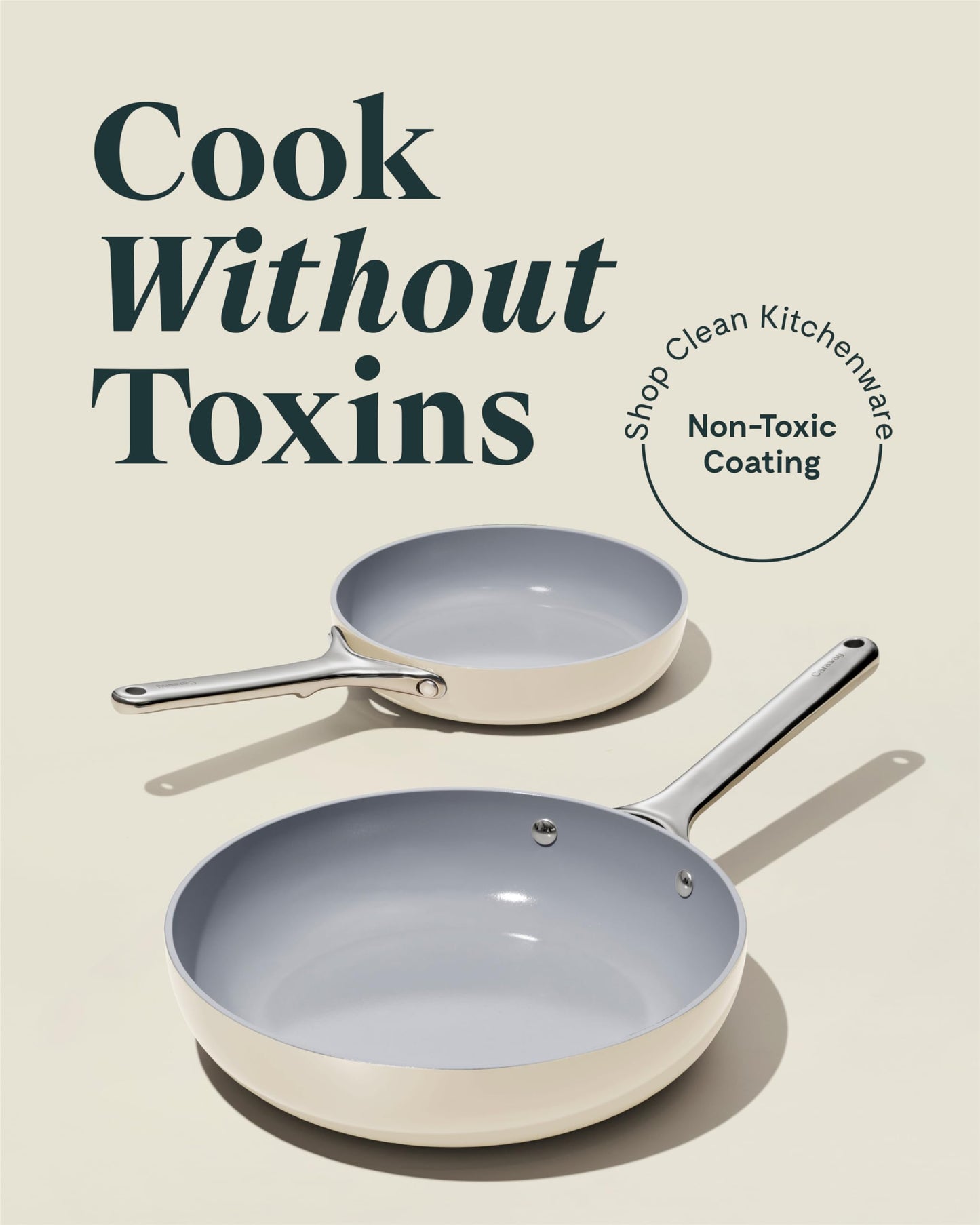 PFAS-Free Ceramic Nonstick Fry Pan Duo – Caraway