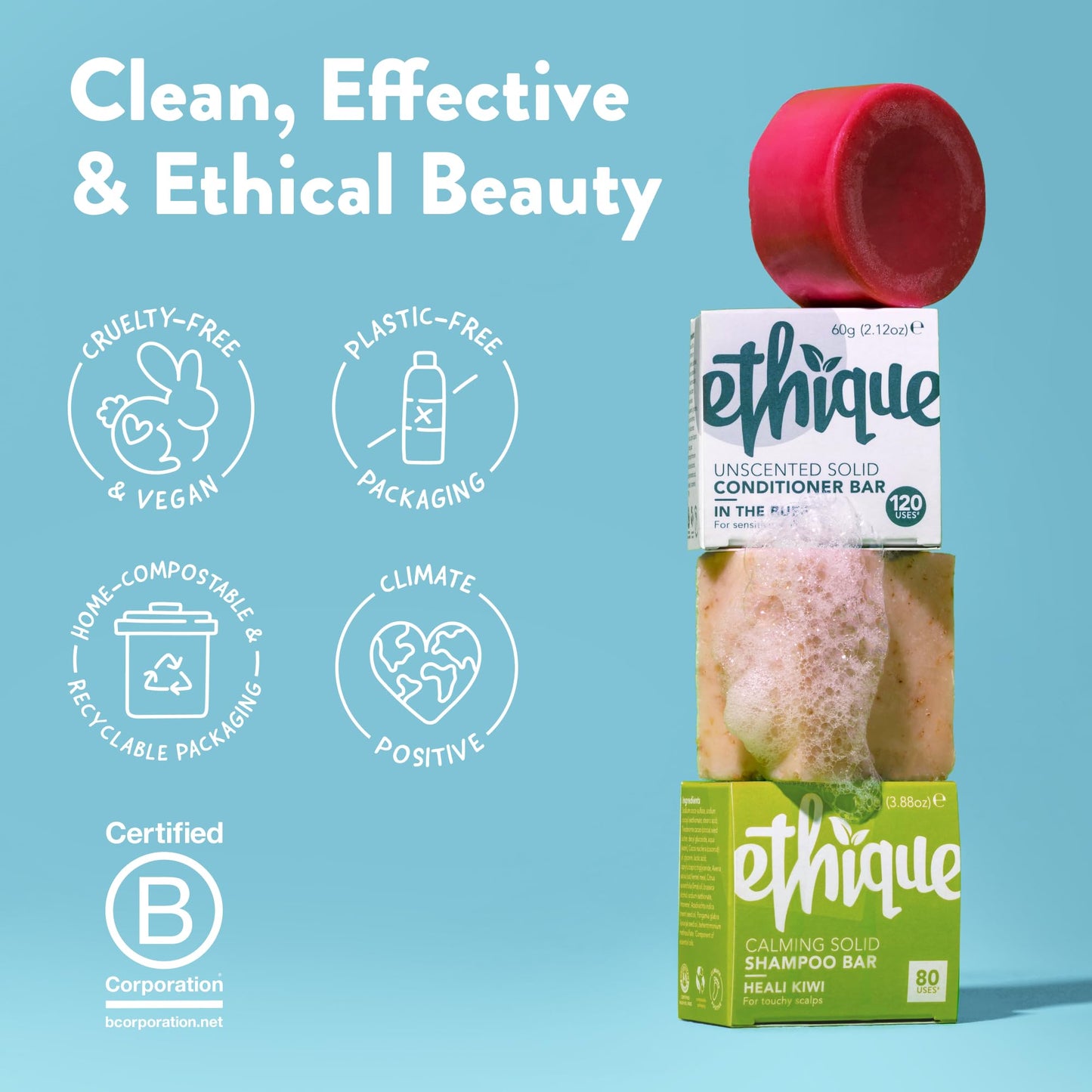 Plastic-Free Everyday Conditioner Bar with Vitamin C, Vegan – Ethique