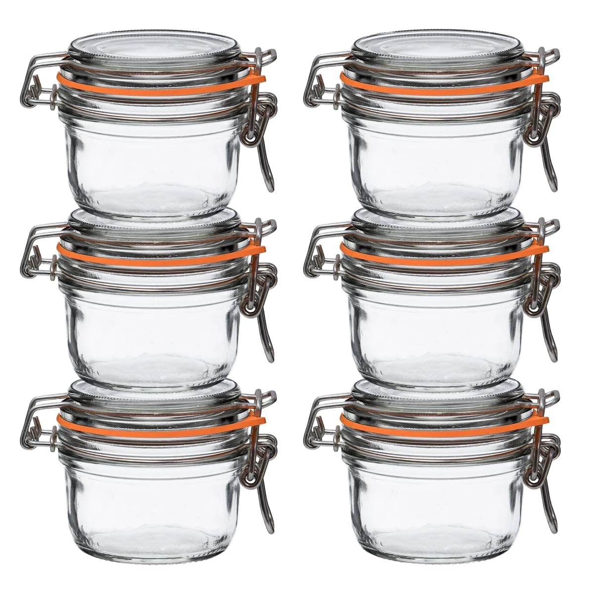 Le Parfait Super Terrine French Glass Jars (32oz Quart, Pack of 4)
