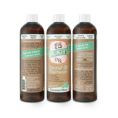 Alcohol-Free Coconut Oil Pulling Mouthwash, Fluoride-Free – Dr. Ginger's