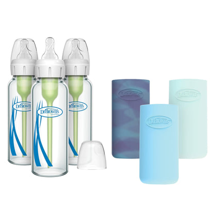 Dr. Brown’s Options+ 4 oz Narrow Borosilicate Glass Baby Bottles (2-Pack)