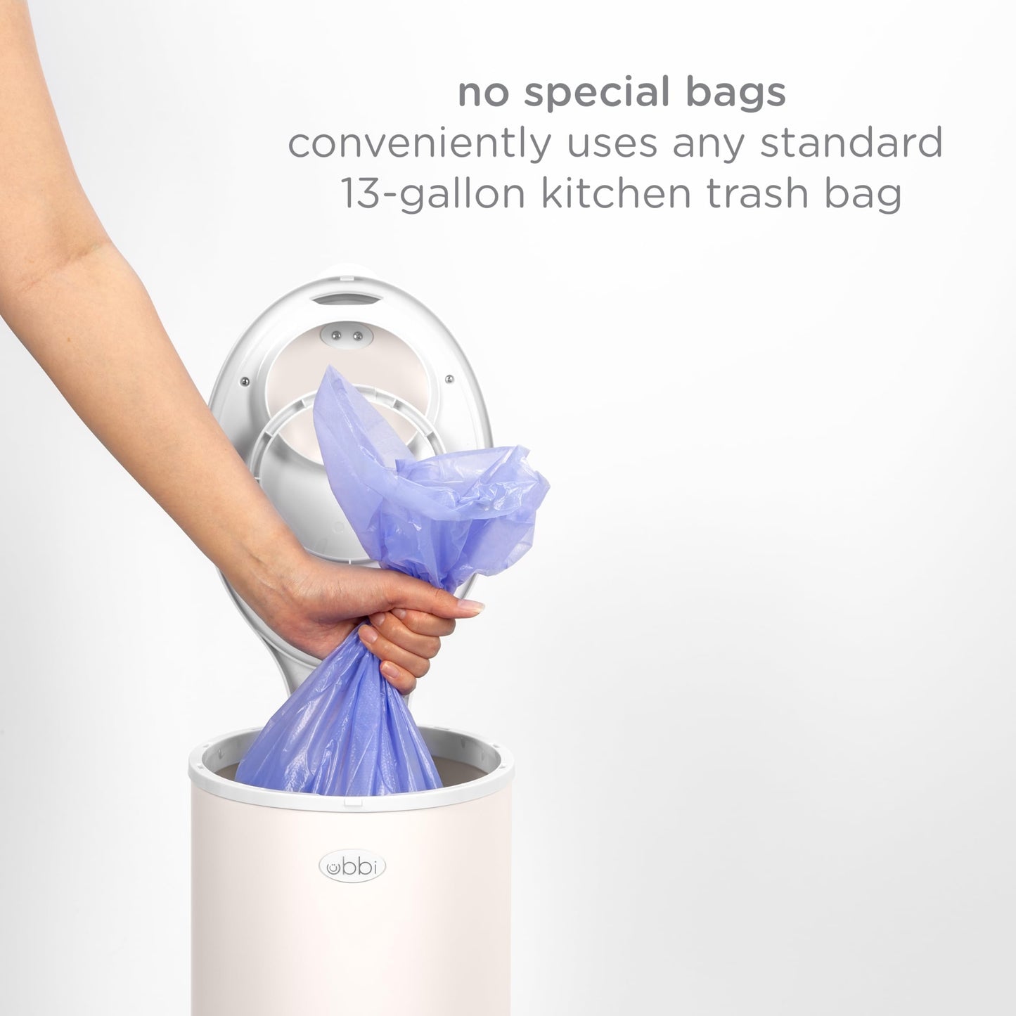 Ubbi Steel Diaper Pail: Powder-Coated Odor-Locking Bin