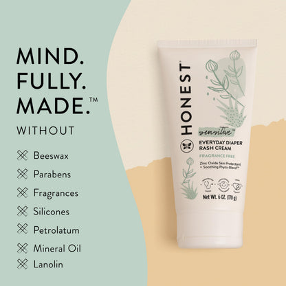 The Honest Company Diaper Rash Cream: Moisturizing Zinc Oxide Ointment