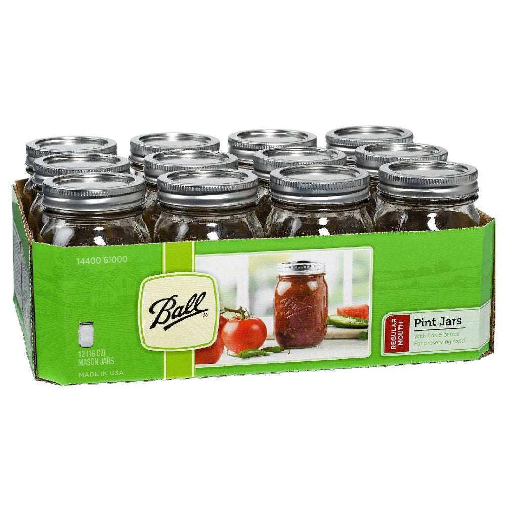 Quilted Glass Jelly Jars, 8 oz, BPA-Free, 12-Count - Ball