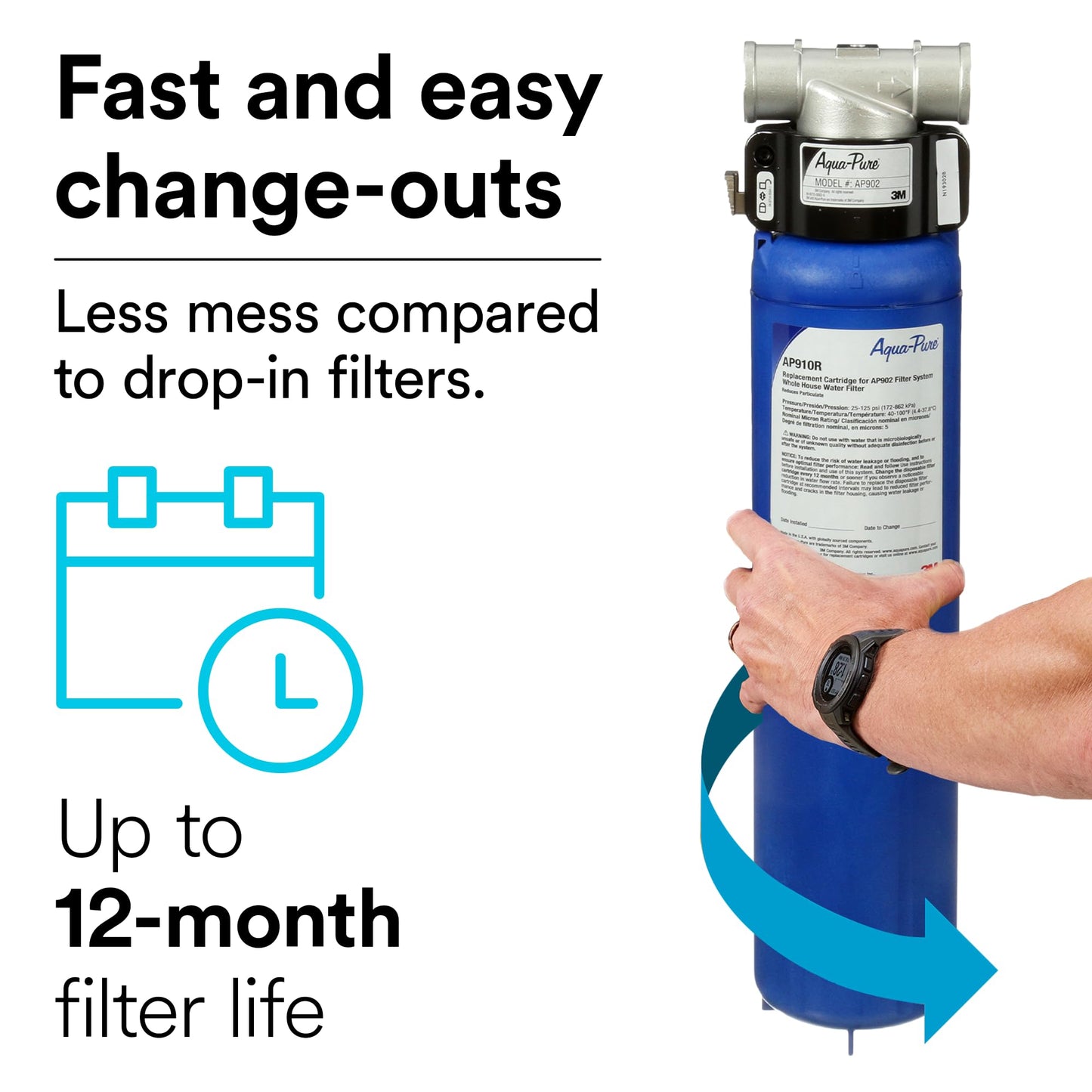 Whole-House Sediment & Chlorine Water Filter – 3M Aqua-Pure AP904