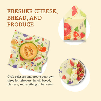 Plastic-Free Vegan Reusable Food Wrap Roll – Bee's Wrap