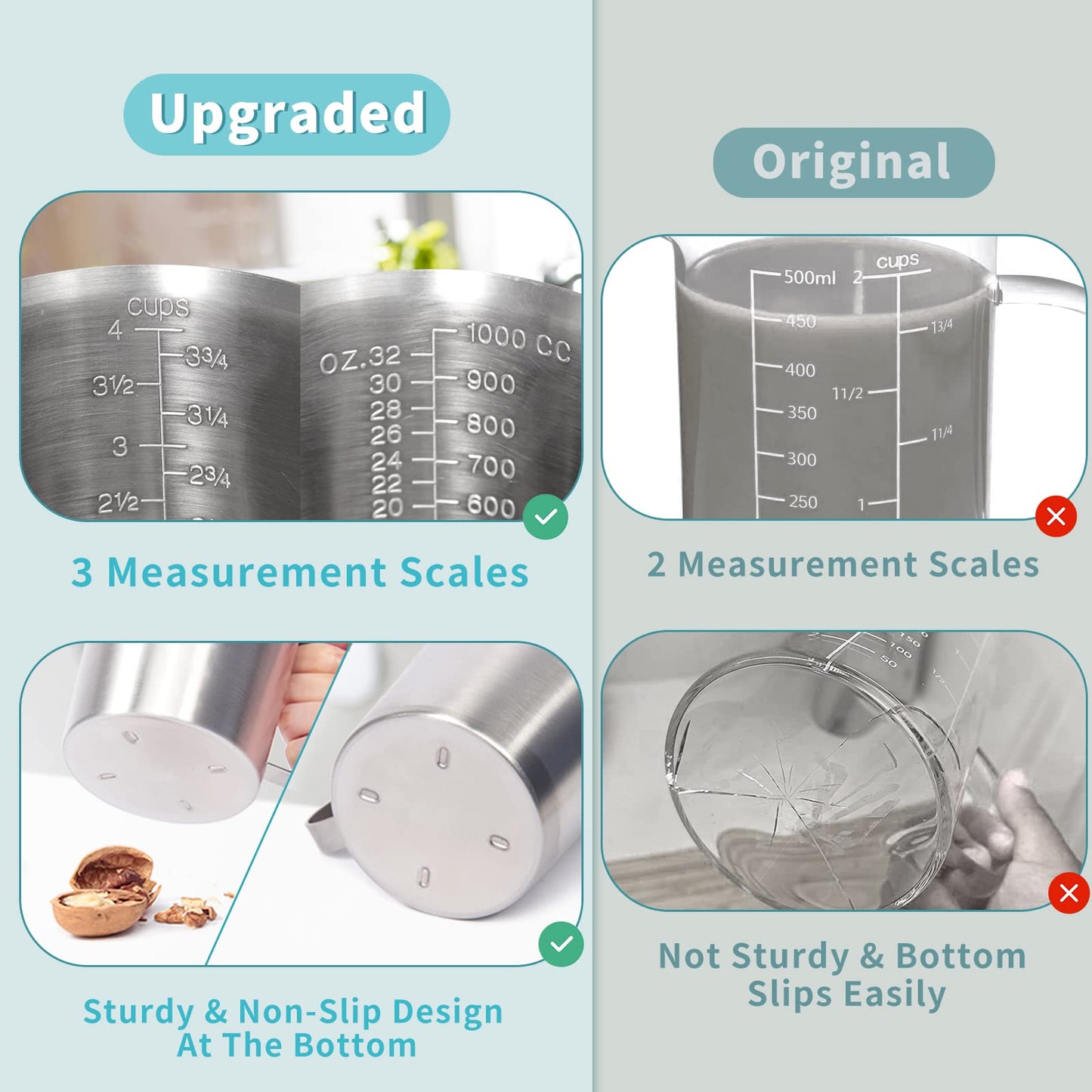 Microplastic-Free 304 Stainless Steel Measuring Cup – Newness