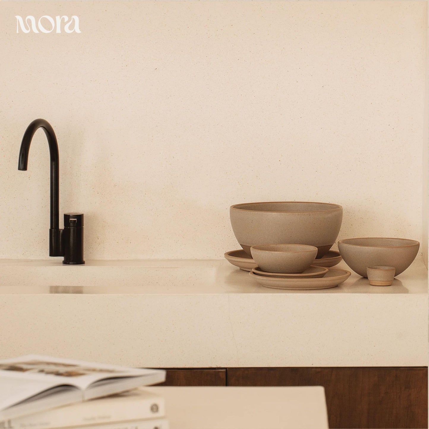 Lead-Free Ceramic Bowls, Lab-Tested – Mora (Set of 4, 28oz)