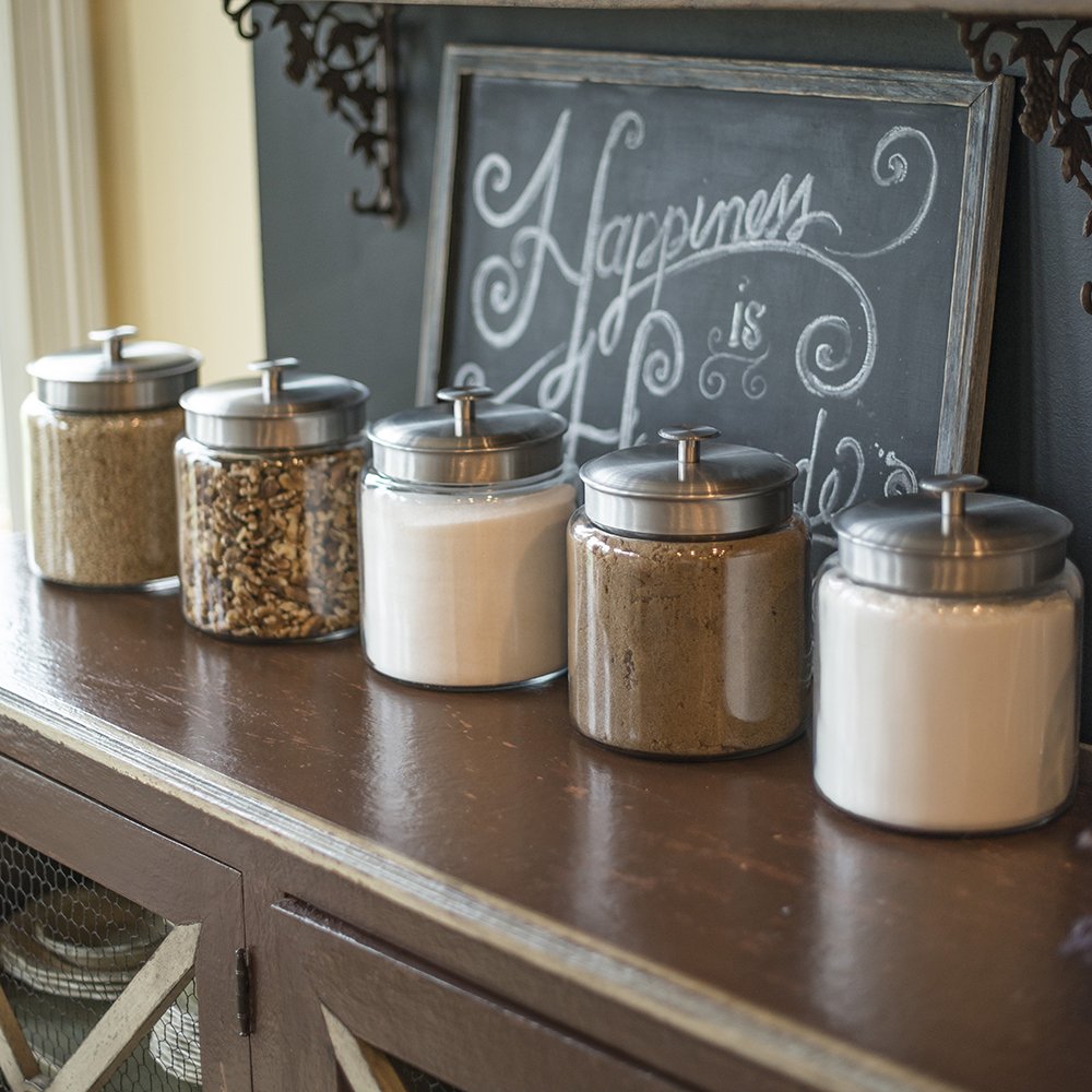 Glass Storage Jars with Fresh-Sealed Lids, 96 oz, 2-Pack – Anchor Hocking