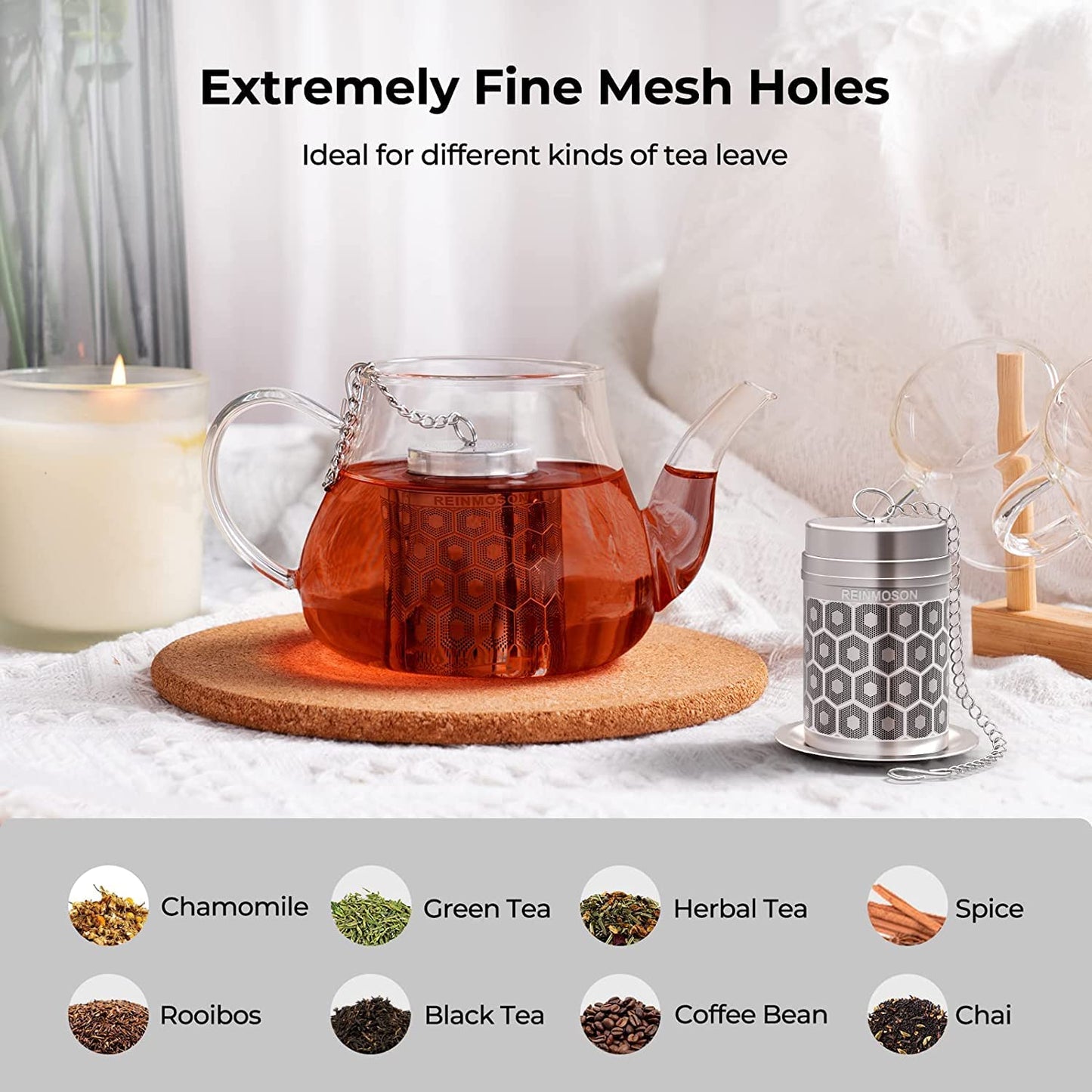 Microplastic-Free 304 Stainless Steel Tea & Spice Infuser – Reinmoson
