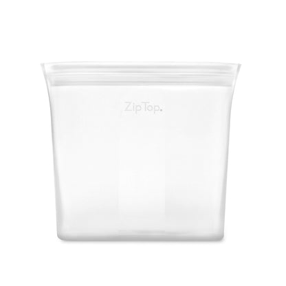Reusable Silicone Bags, Stand-Up Zip Seal, 2-Bag Set - Zip Top