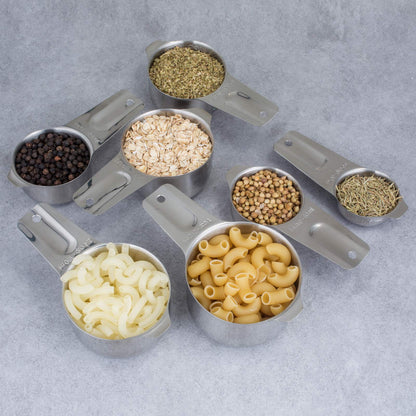 Microplastic-Free 18/8 Stainless Steel Measuring Cups & Spoons Set, 13-Piece