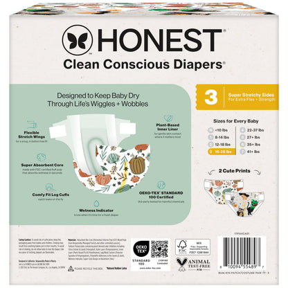 The Honest Company Comfort Dry Diapers: TCF Plant-Based Protection