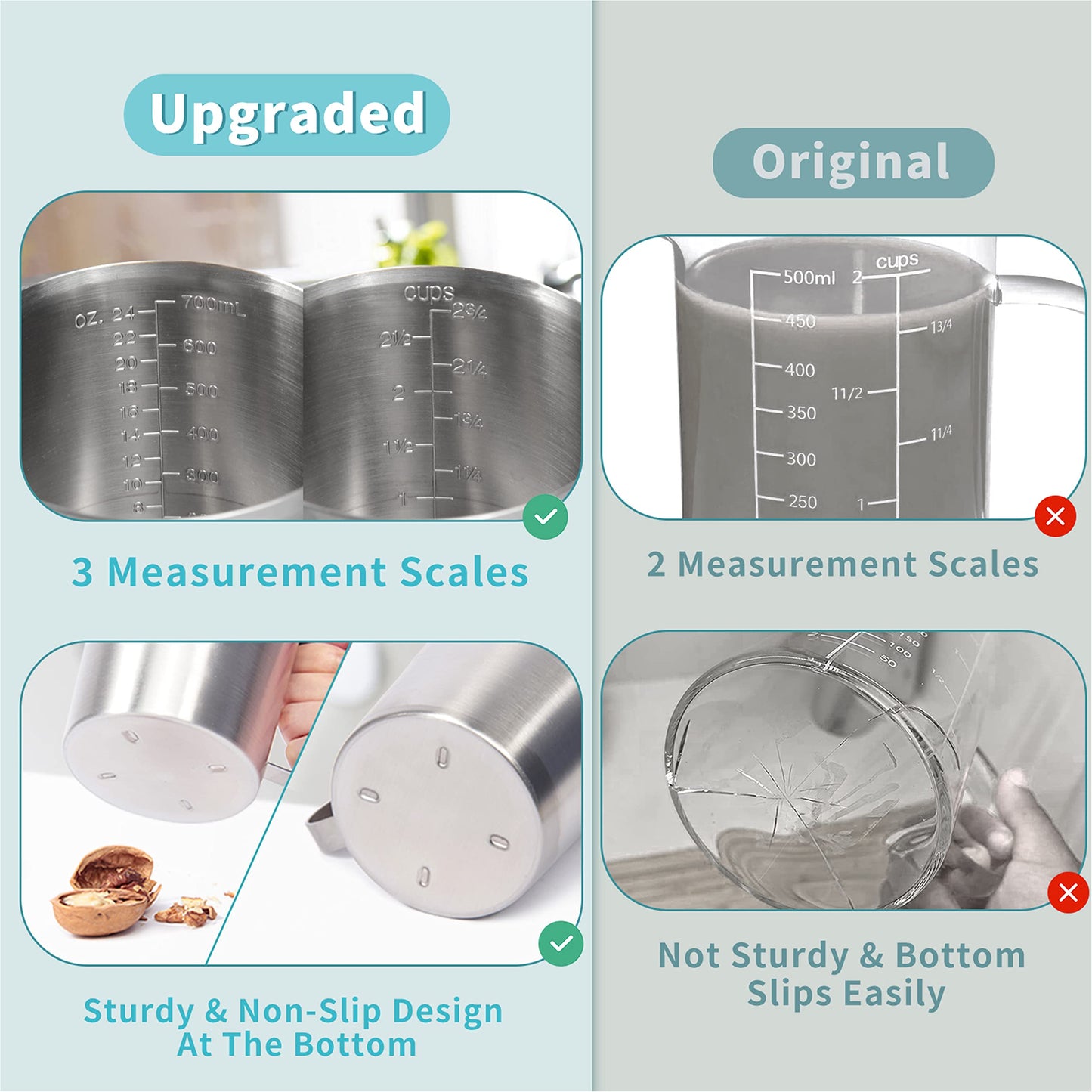 Microplastic-Free 304 Stainless Steel Measuring Cup – Newness