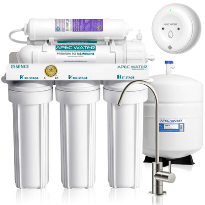 APEC Water filtration system with a faucet on a white background