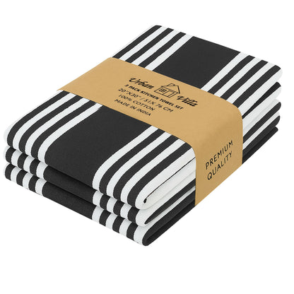 Microplastic-Free Kitchen: Urban Villa Cotton Dish Towels 6-Pack Non-Toxic