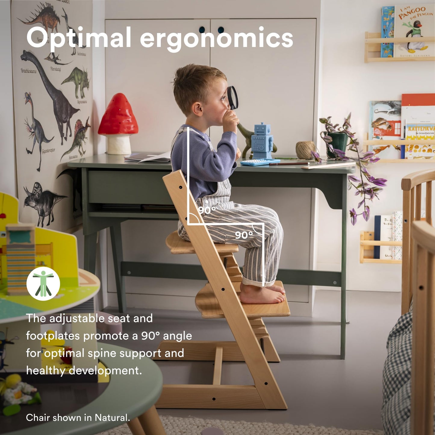 Stokke Tripp Trapp Solid European Beechwood Chair for Life