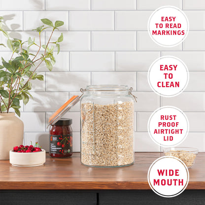 Plastic-Free 1-Gallon Glass Mason Jar with Glass Lid – Kitchentoolz