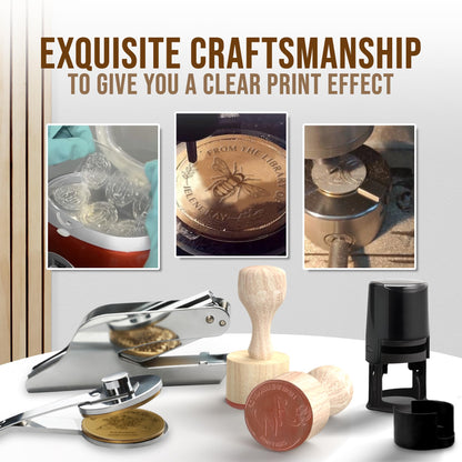 Sustainable Gift Wrap: Personalized Brass Embosser Stamp Logo Non-Toxic