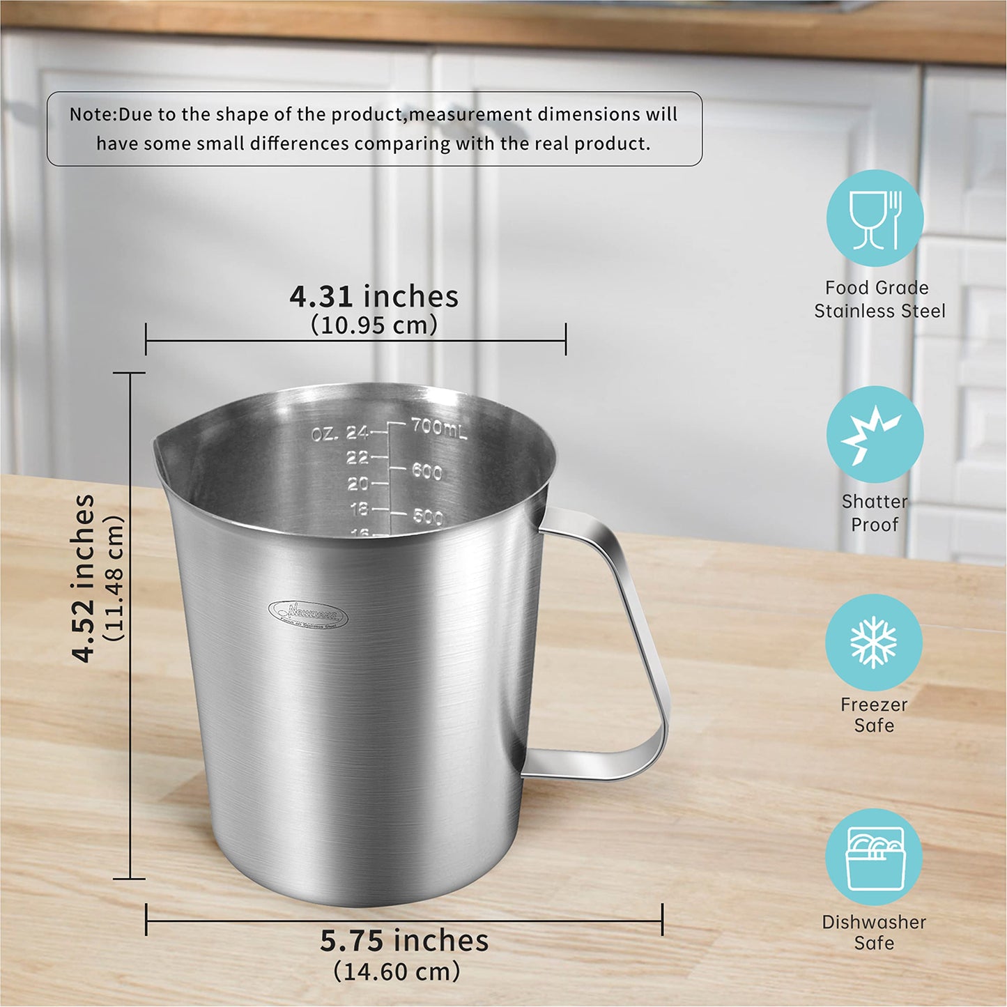 Microplastic-Free 304 Stainless Steel Measuring Cup – Newness
