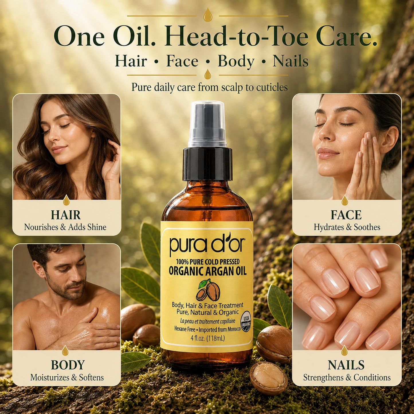 USDA Certified Organic Rosehip Seed Oil, 100% Pure Cold-Pressed – Pura D'or