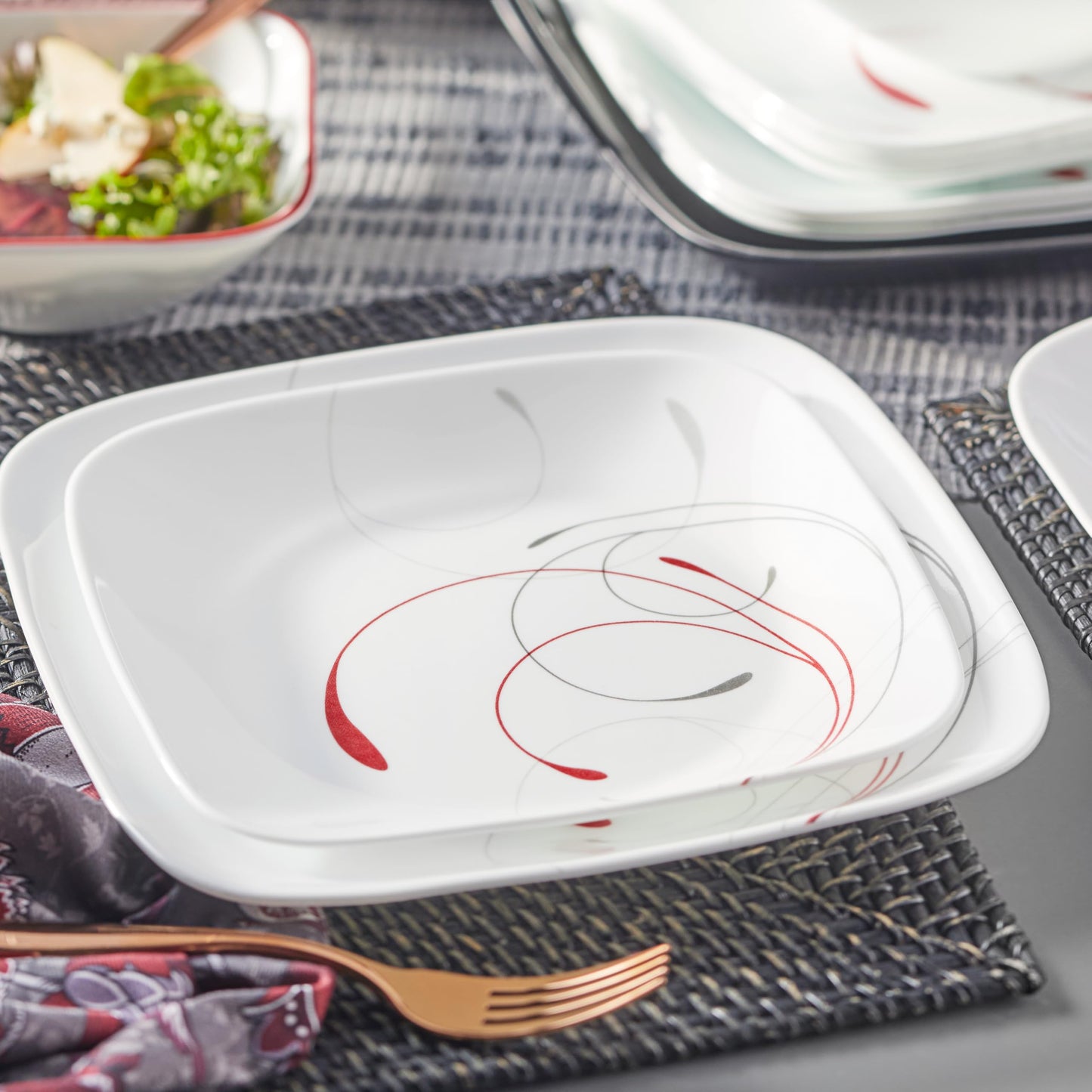 Non-Toxic Glass Dinnerware Set, Service for 6 – Corelle Wandering Grove
