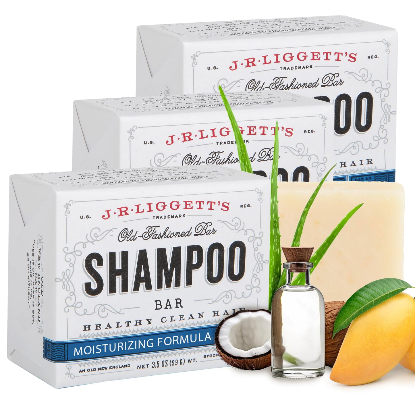 Plastic-Free, Sulfate-Free Shampoo Bar 3-Pack, Vegan – J.R. Liggett's