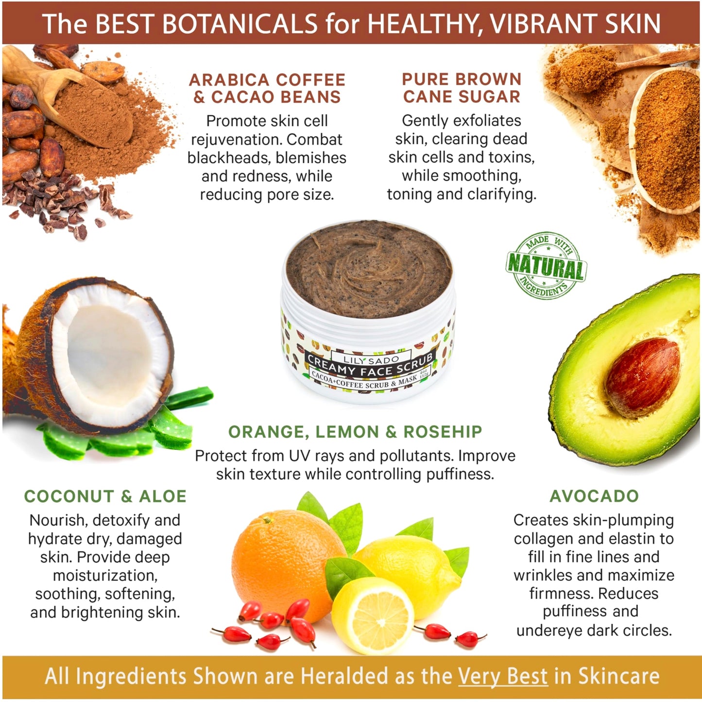 Microplastic-Free Matcha Sugar Face Scrub, Vegan – Lily Sado