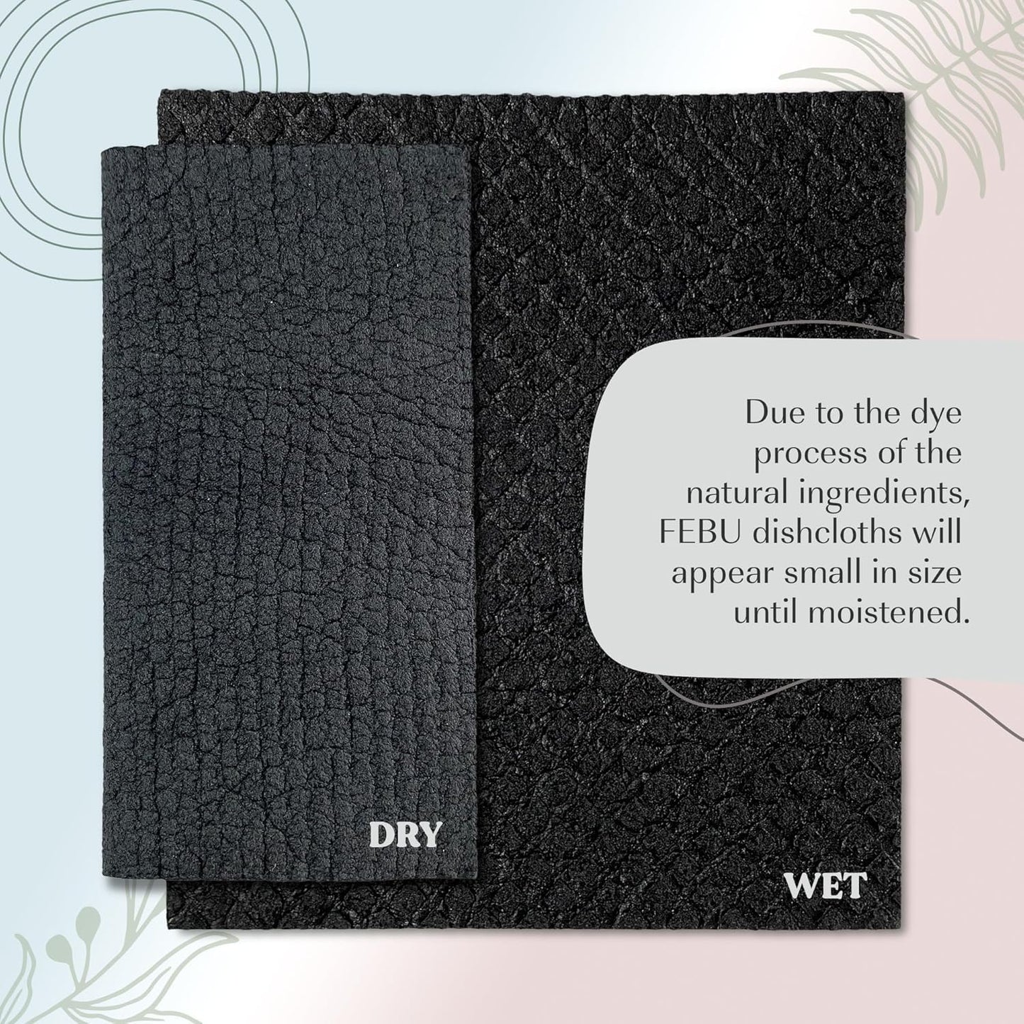 FEBU Reusable Swedish Dishcloths for Kitchen (5-Pack Sunset)