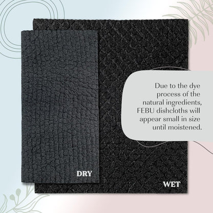 FEBU Reusable Swedish Dishcloths for Kitchen (5-Pack Sunset)