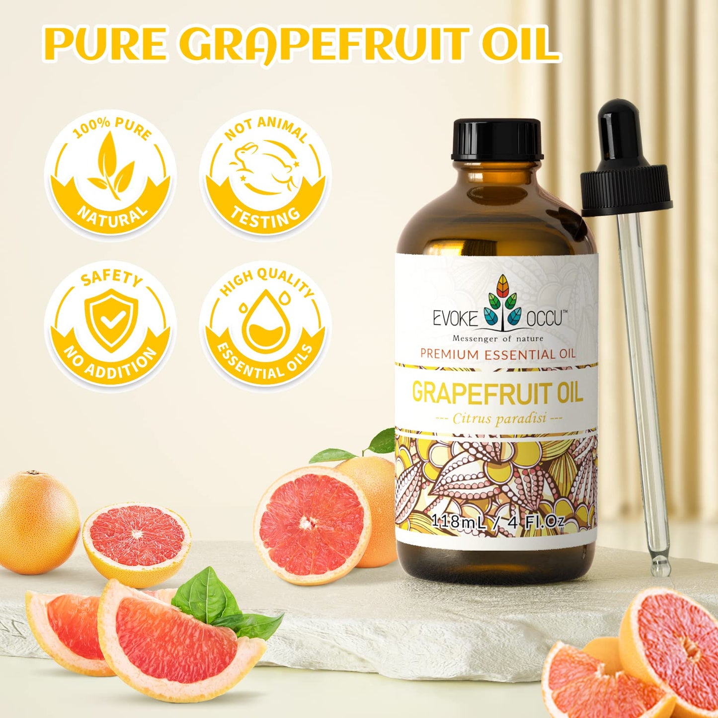 EVOKE OCCU 100% Pure Clary Sage Essential Oil: 4oz Value Size