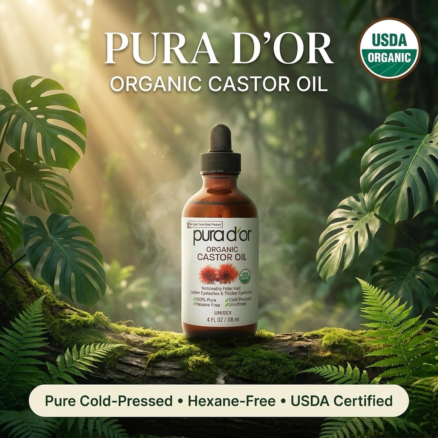 USDA Certified Organic Rosehip Seed Oil, 100% Pure Cold-Pressed – Pura D'or