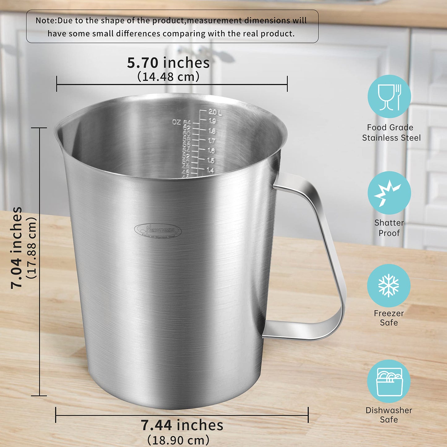Microplastic-Free 304 Stainless Steel Measuring Cup – Newness