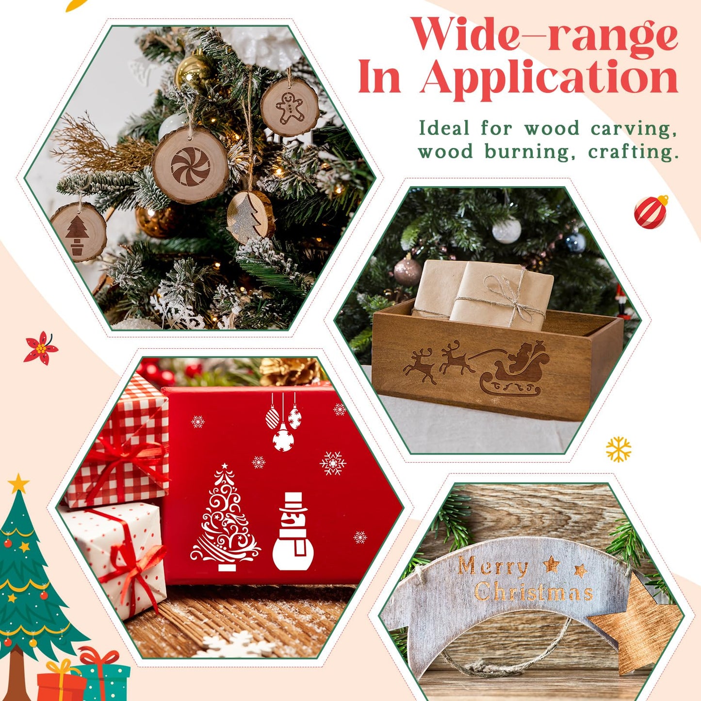 Sustainable Gift Wrap: Lewtemi Metal Stencils Stainless Steel Craft Non-Toxic
