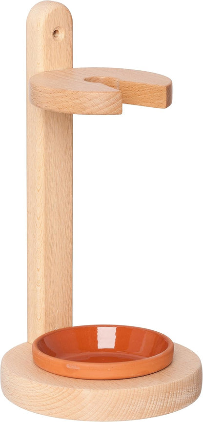 REDECKER Oiled Beechwood Toilet Brush Stand & Tampico Fiber Brush