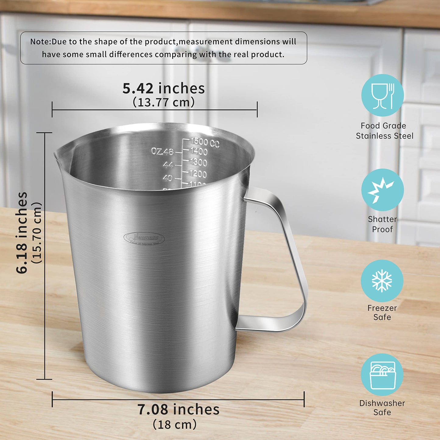 Microplastic-Free 304 Stainless Steel Measuring Cup – Newness