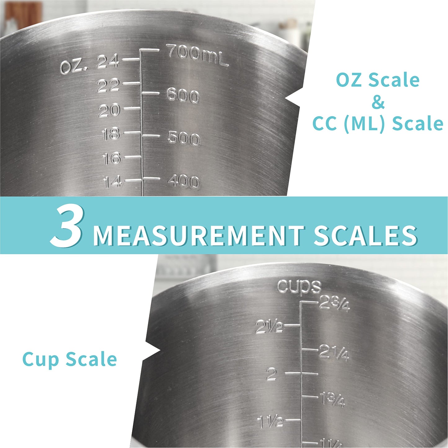 Microplastic-Free 304 Stainless Steel Measuring Cup – Newness