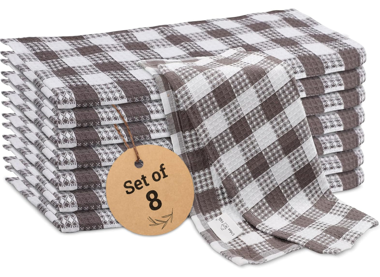 Microplastic-Free Kitchen: Urban Villa Cotton Dish Towels 6-Pack Non-Toxic