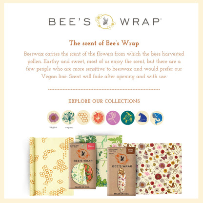 Plastic-Free Vegan Reusable Food Wrap Roll – Bee's Wrap
