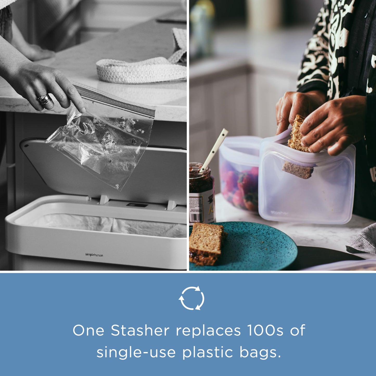 Reusable Silicone Food Storage Bags, 5-Pack – Stasher
