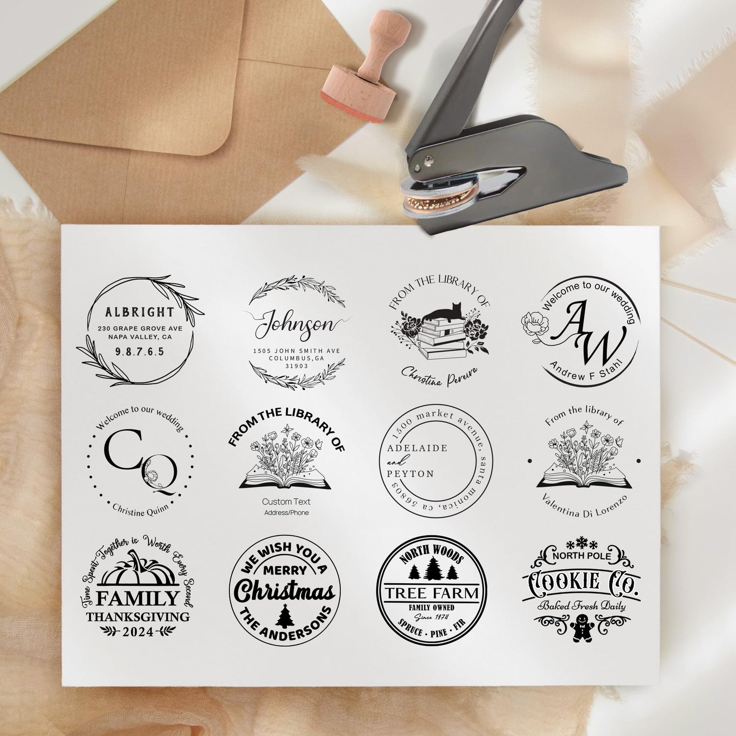 Sustainable Gift Wrap: Personalized Brass Embosser Stamp Logo Non-Toxic