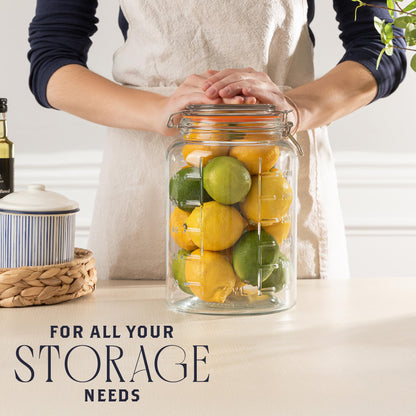 Plastic-Free 1-Gallon Glass Mason Jar with Glass Lid – Kitchentoolz