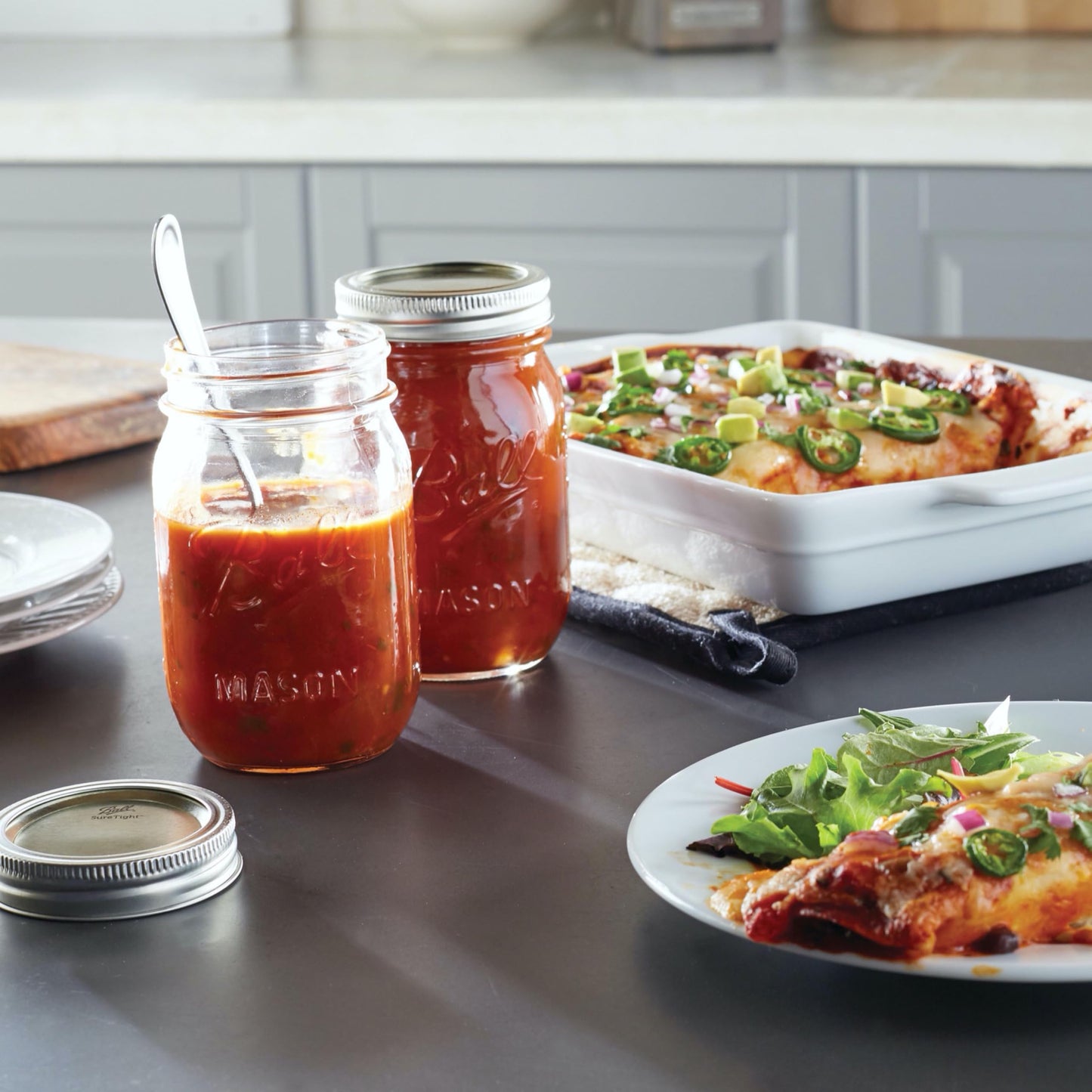 Quilted Glass Jelly Jars, 8 oz, BPA-Free, 12-Count - Ball