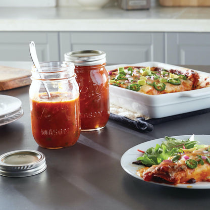 Quilted Glass Jelly Jars, 8 oz, BPA-Free, 12-Count - Ball