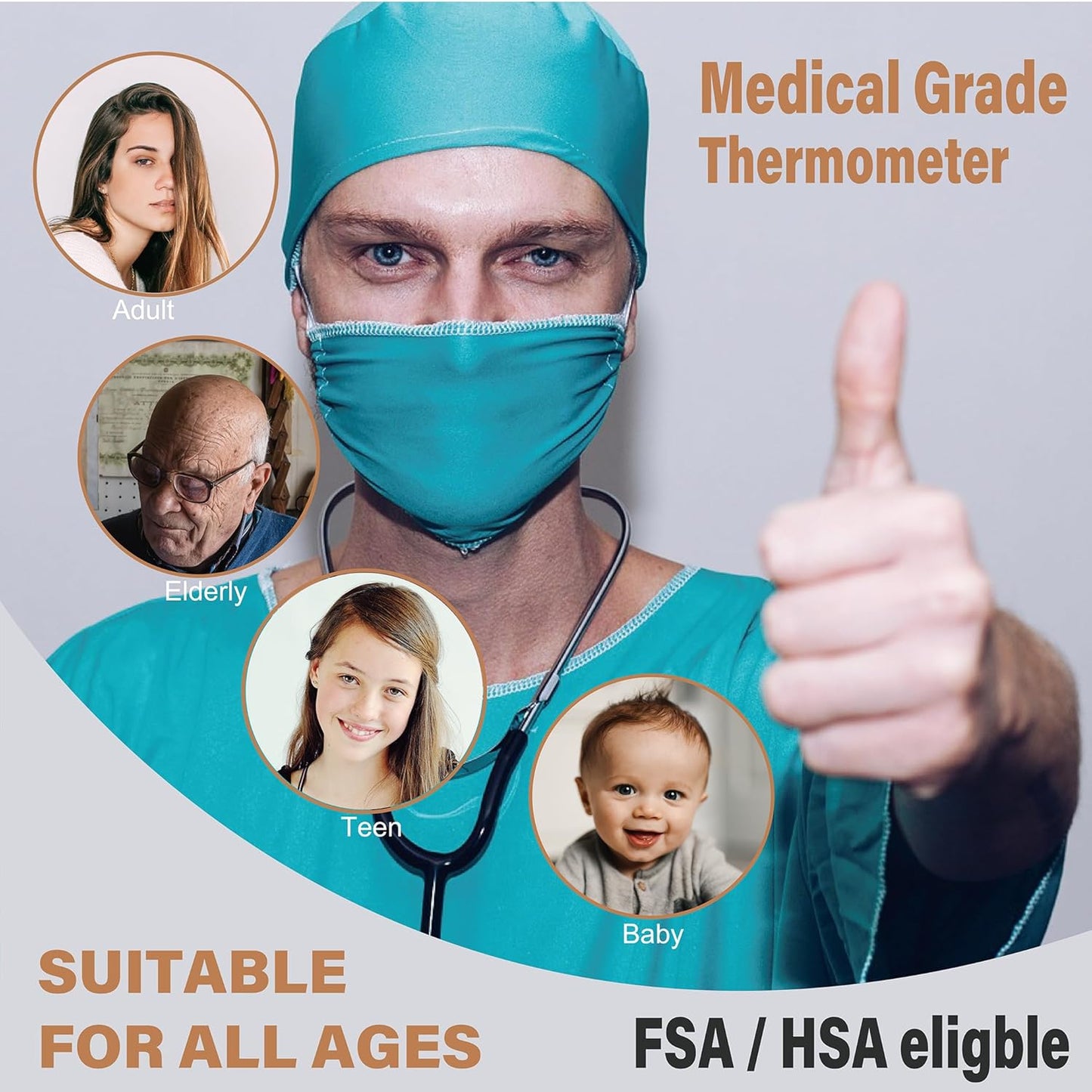 Amplim Forehead Thermometer: No-Touch Medical-Grade Infrared
