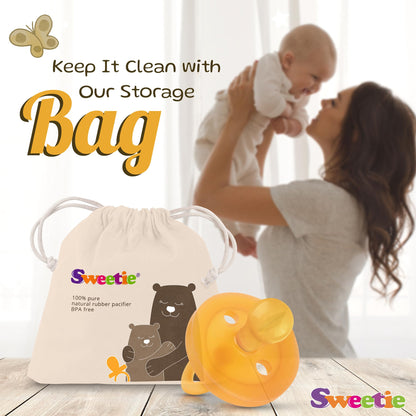 SWEETIE Natural Rubber Pacifier: 100% Pure Rounded Soother