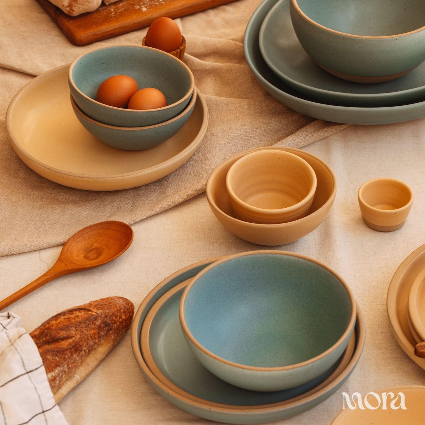 Lead-Free Ceramic Bowls, Lab-Tested – Mora (Set of 4, 28oz)